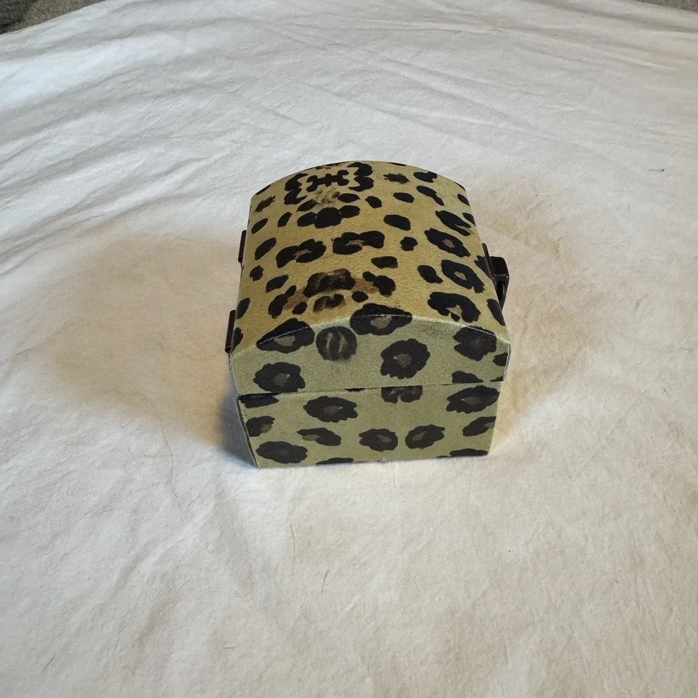 Small Jewelry Box Leopard Print Treasure chest Style. Small